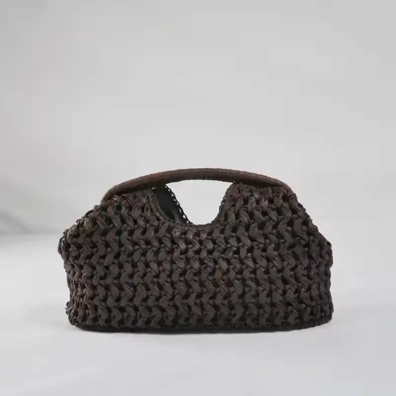 Fashion Straw Clip Shell Clutch Bag for Women Designer Paper Woven Handbags Casual vintage Handmade Summer